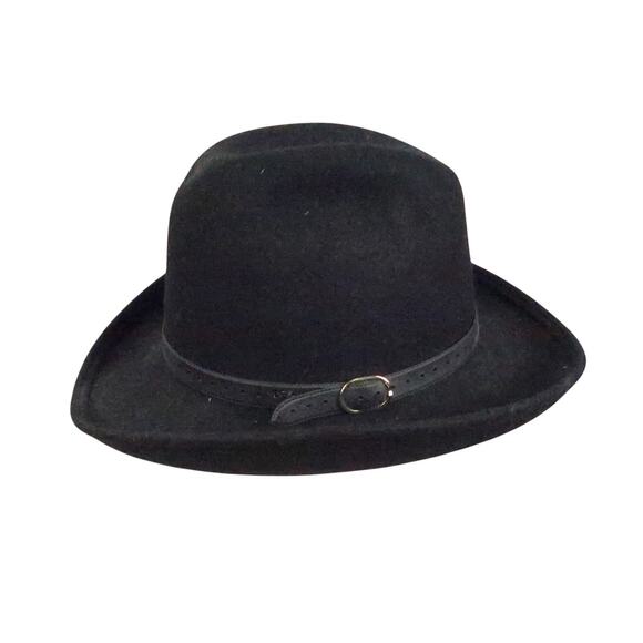 Vintage 60s Coralie Black Felt Wool Fedora Hat main image 7